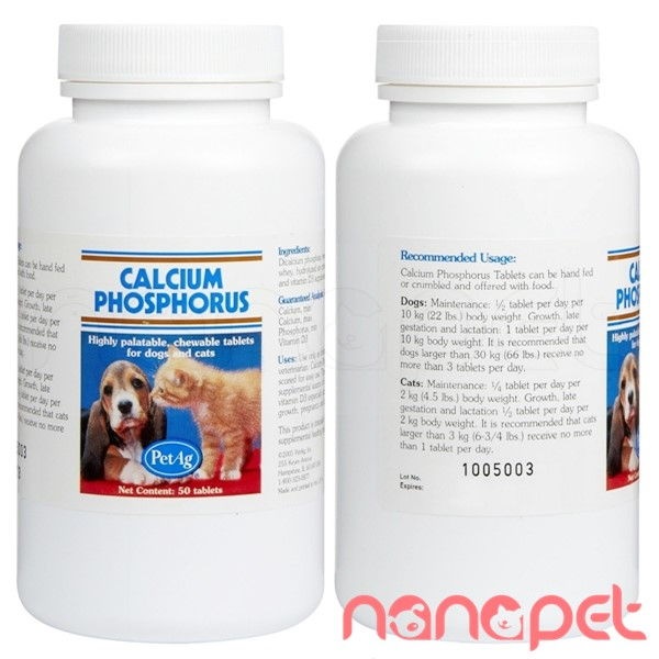 Viên Nhai PetAg Calcium Phosphorus Bổ Sung Canxi.